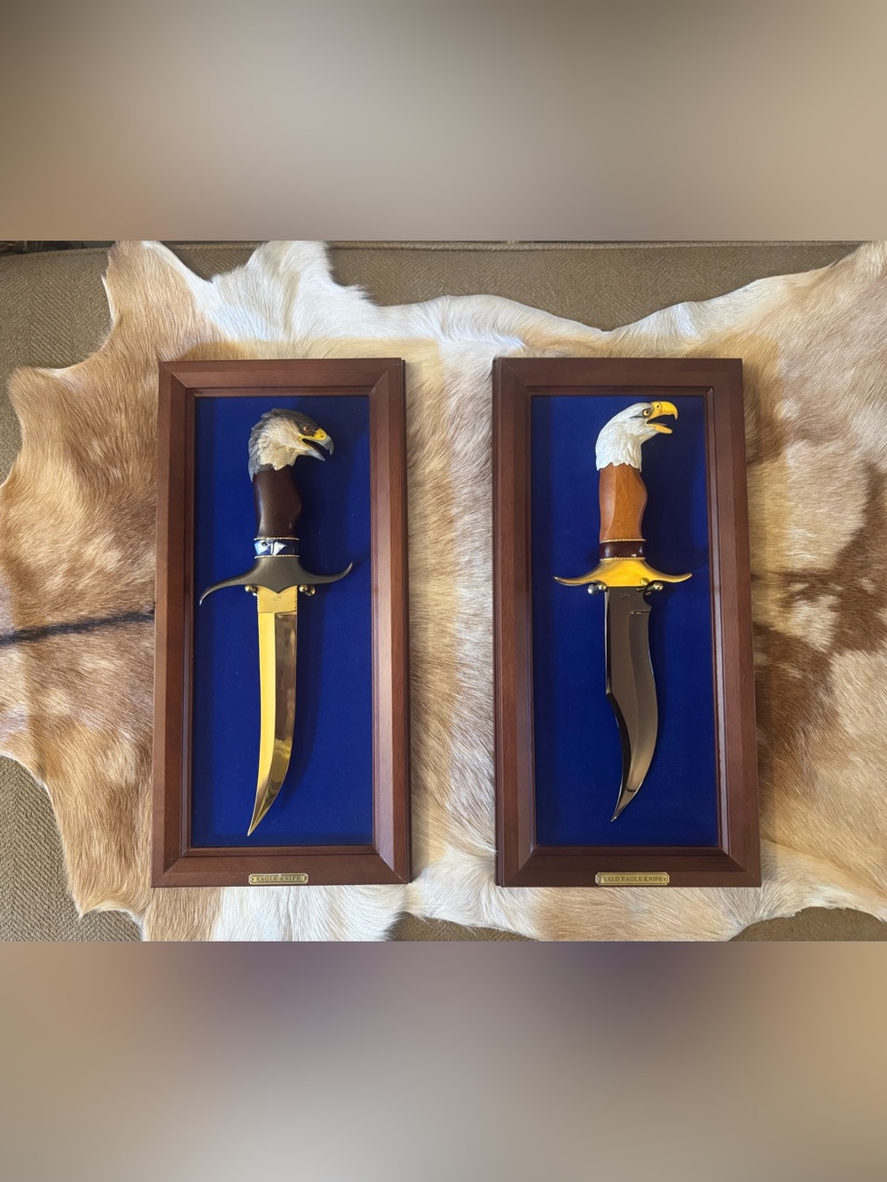 American Bald Eagle-Head Pair of Dagger Wall Plaques, Collectibles